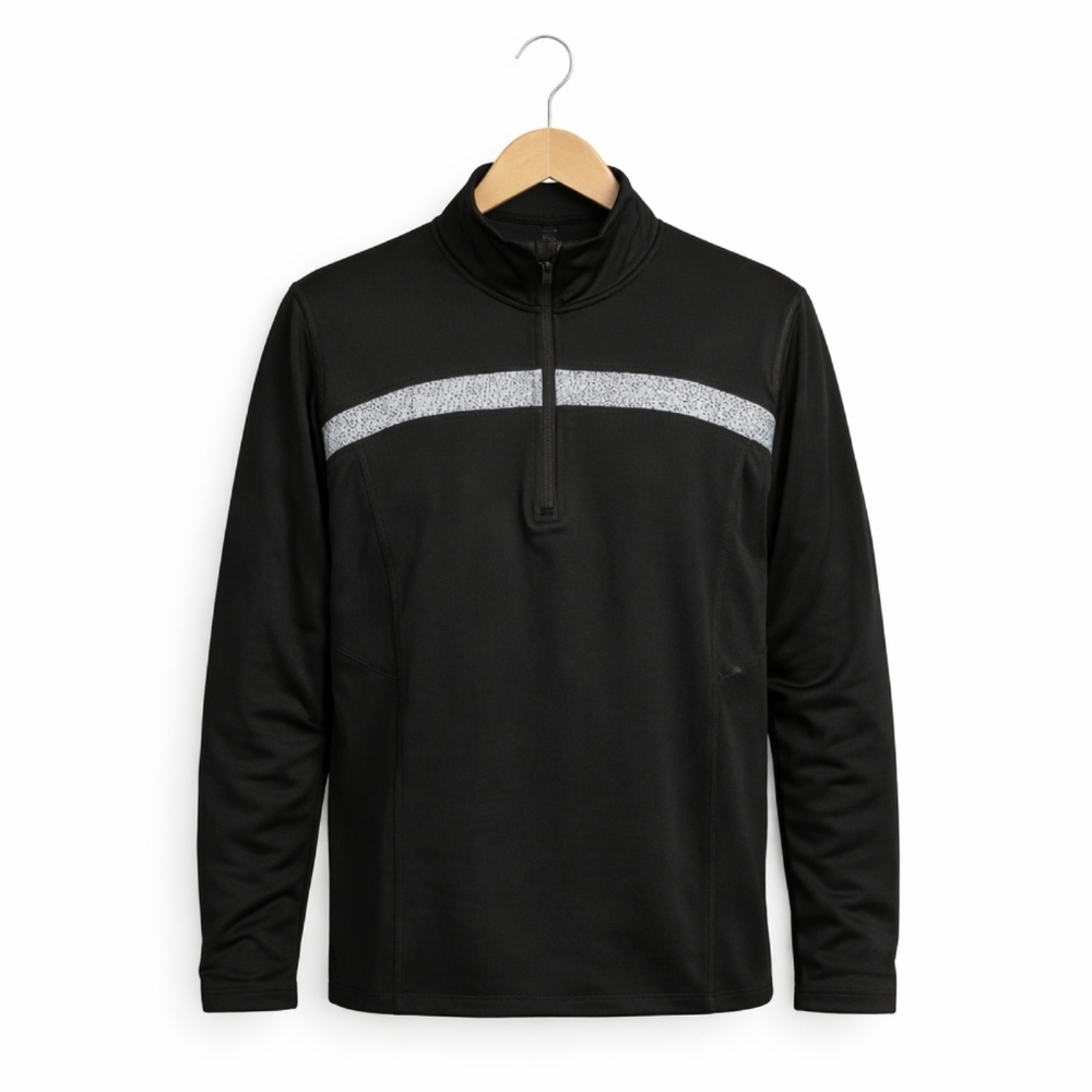 Champion Duo Dry Black Quarter Zip Mens Fleece Sz XL